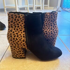 Rouge cheetah and black booties